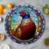 Norman the Pheasant Circular Glass Suncatcher Worktop Saver